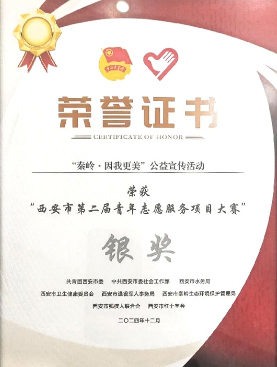 西安市青年志愿服务项目银奖